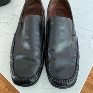 Men's Black Leather Loafers